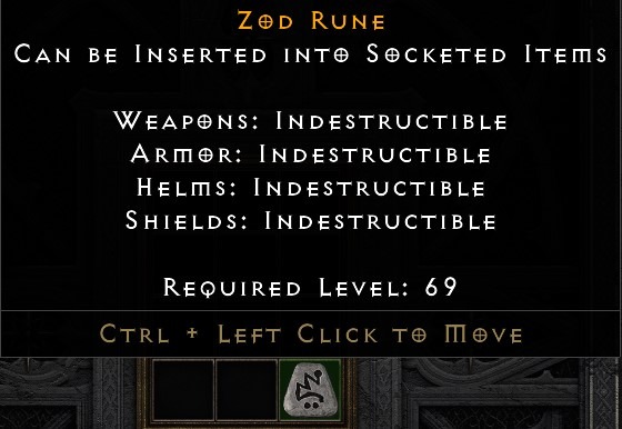 Non - Ladder) Cheapest Zod Rune! D2R, Video Gaming, Gaming Accessories,  In-Game Products On Carousell
