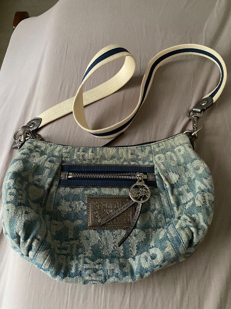 coach denim body bag, Luxury, Bags & Wallets on Carousell