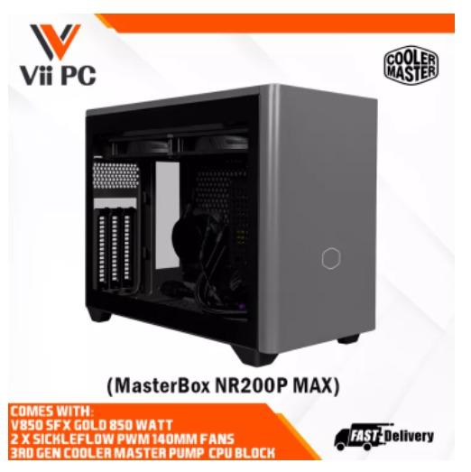 Cooler Master MasterBox NR200P MAX MiniITX Case 850W PSU and 280mm AIO