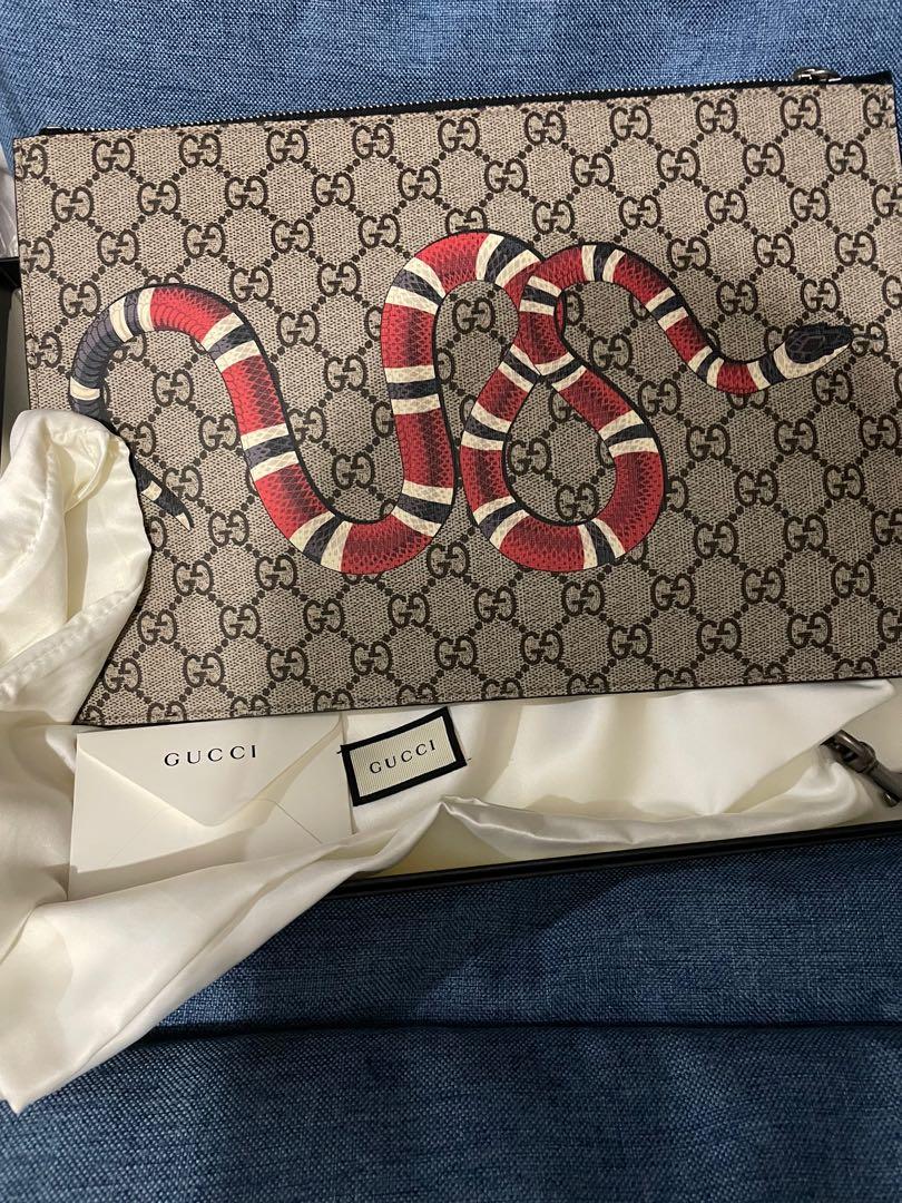 Gucci King Snake Clutch, Luxury, Bags & Wallets on Carousell