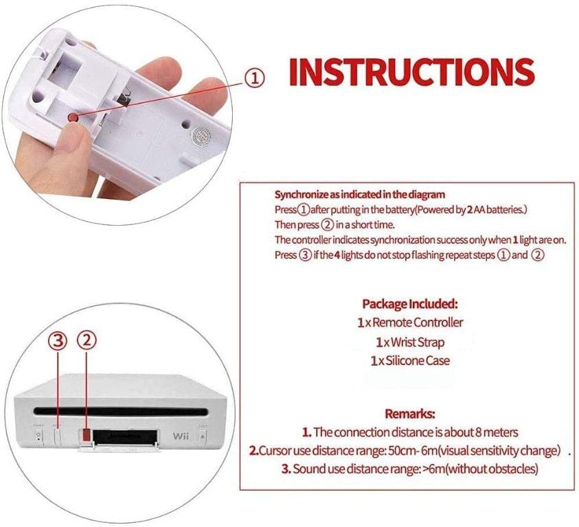 H3568 Wii Remote Controller, Perfect Alternative Remote Game Controller ...