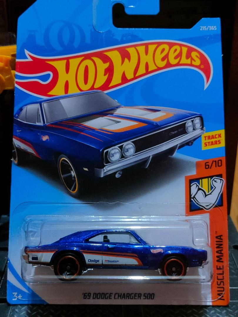 HOT WHEELS 2018 MUSCLE MANIA '69 DODGE CHARGER 500 BLUE FACTORY SEALED 