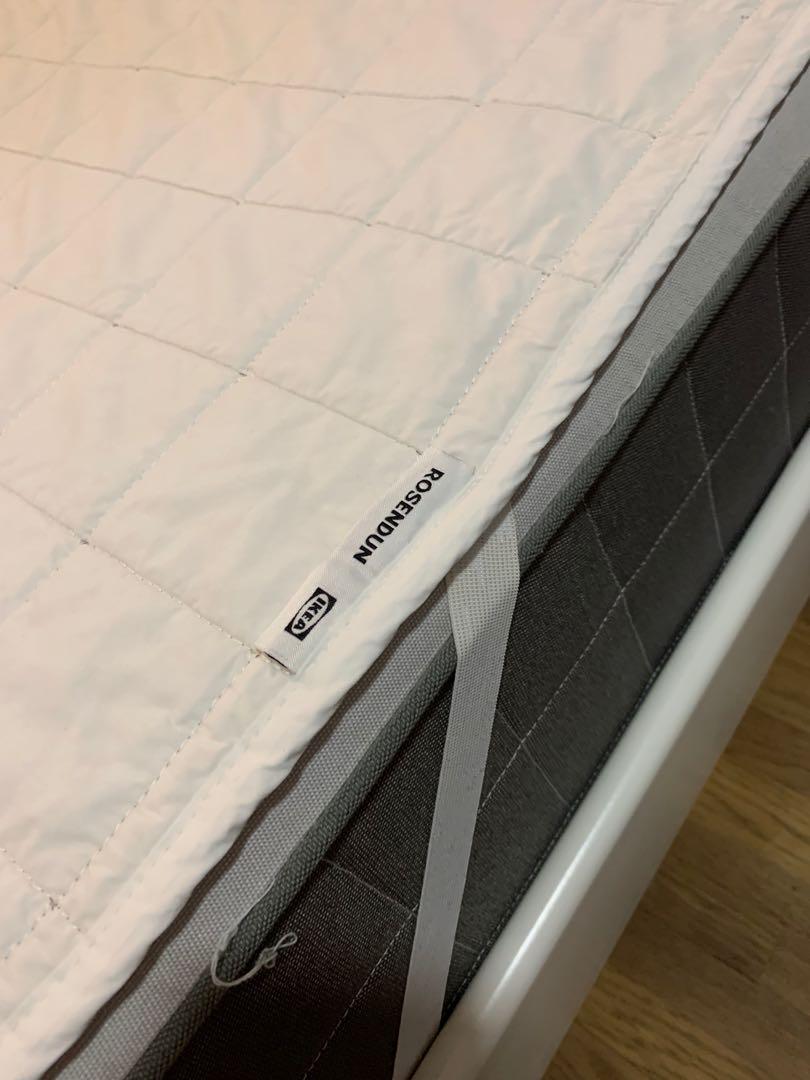 IKEA king size bed and mattress, Furniture & Home Living, Furniture