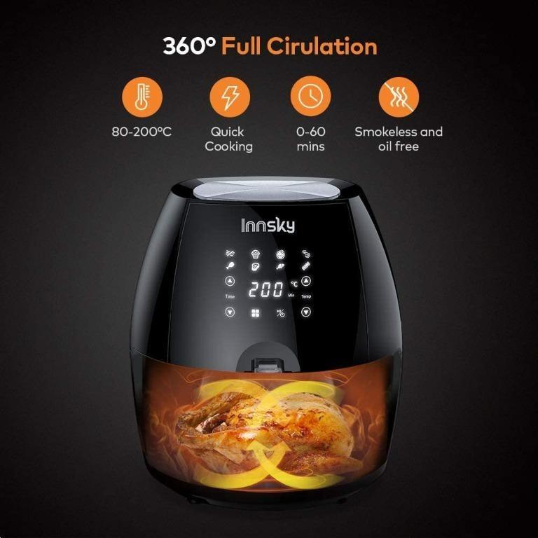 Innsky Air Fryer 5.5L, 1700W Air Fryer for Roasting, HighTech Cooking