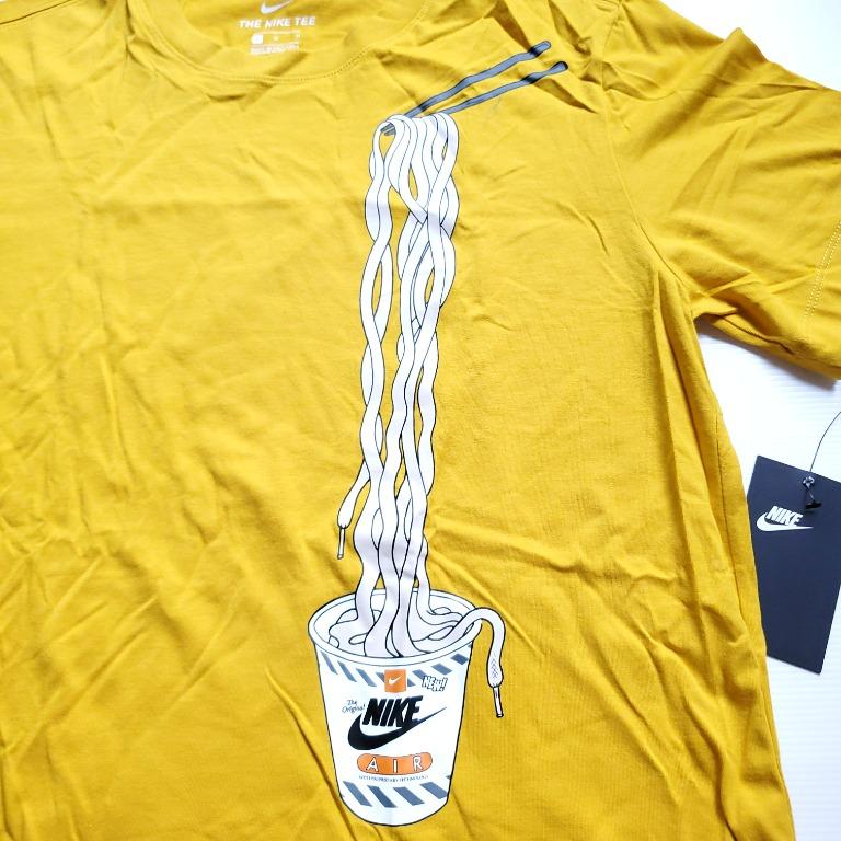 Nike Air Sportswear T-shirt Noodle Cup Size: Medium Yellow #oct50, Fesyen  Pria, Pakaian , Atasan di Carousell