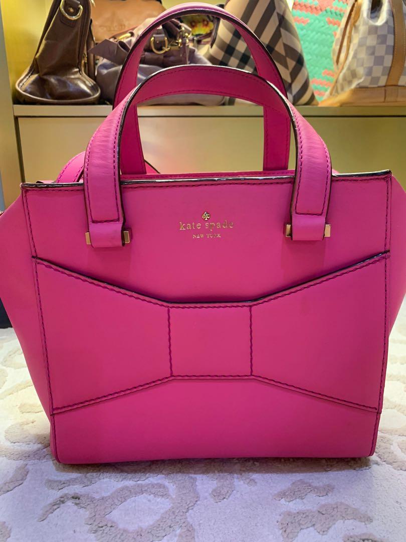 Neon pink kate spade handbag discount