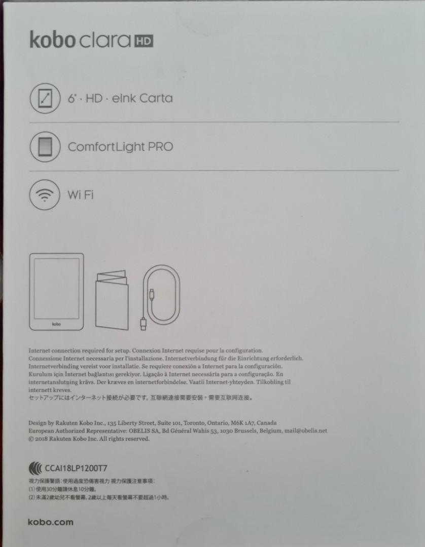 Kobo Clara HD eReader + Casing + Screen Protector, Mobile Phones
