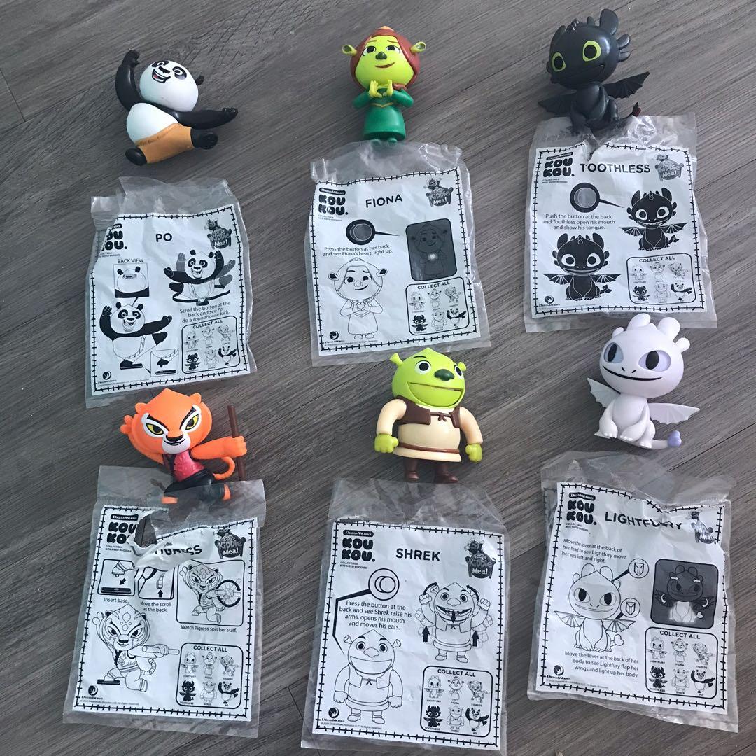 Kou Kou Kung Fu Panda , Shrek , and How to Train a Dragon Jollibee Toys, Hobbies & Toys, Toys
