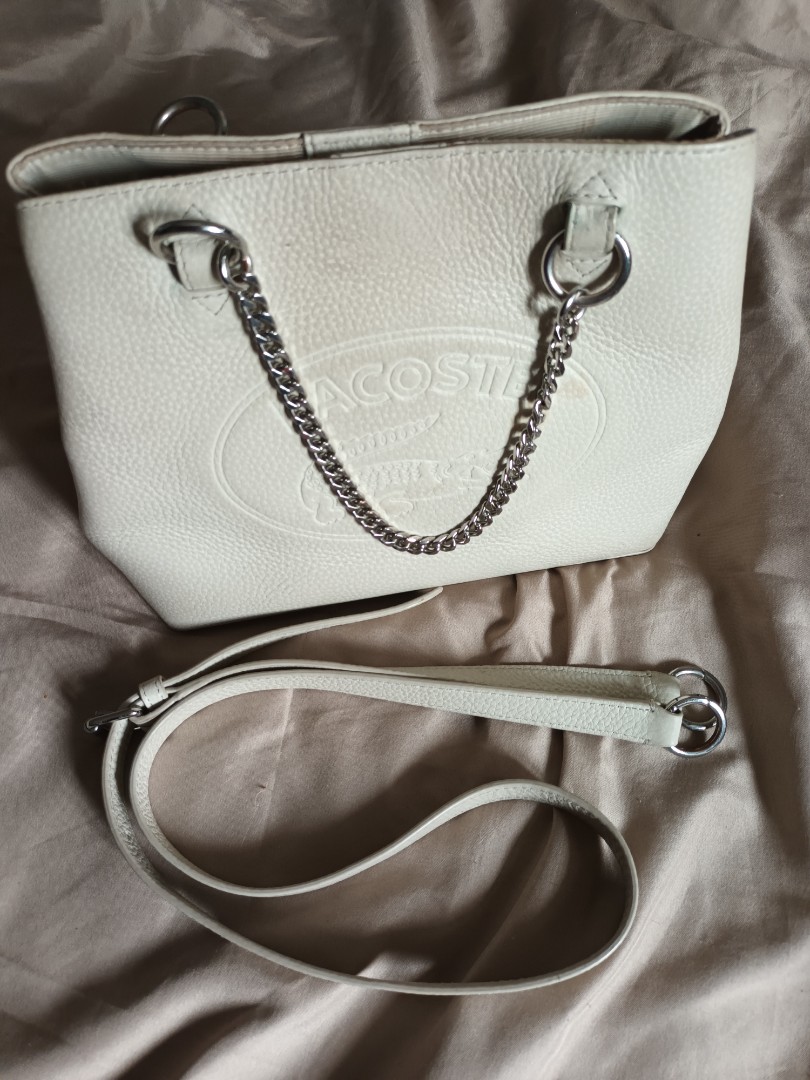 Women's croco crew embossed logo small leather tote online
