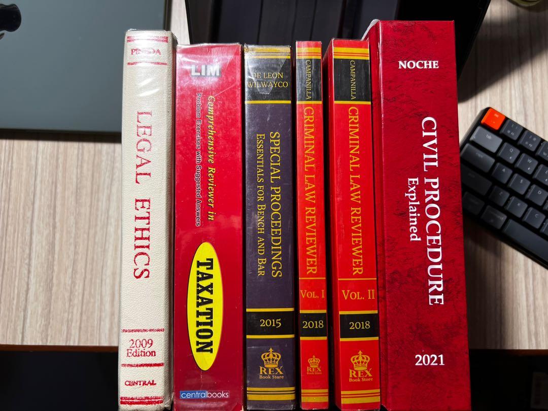Law books (Category: Textbooks) located in Manila. Submitted by rowbi (Listing ID 1159123135, Image 1). Description: Condition: Used. Expect highlights and side notes. You can PM me for additional pictures for each book. Shipping fee (buyer’s expense) lalamove/Grab; metro manila shipping only Payment via BPI or GCash BOOKS: Civil Procedure Noche (2021) - ❌SOLD ❌ Criminal law reviewer VOL 1 Campanilla (2018) - 400 Criminal law reviewer VOL 2 Campa