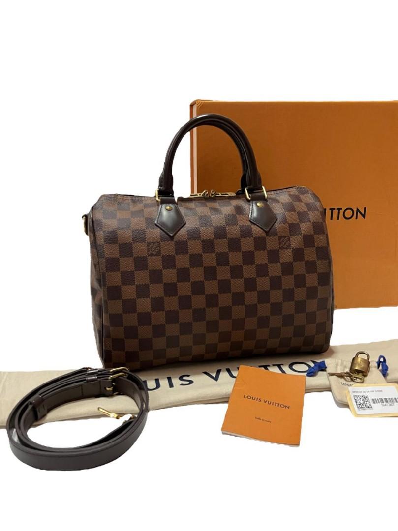 Louis Vuitton Bandouliere 30 Damier Ebene 2017 | with Bag, Strap, Box,  Dustbag, Padlock, Key, Tag and Booklet, Barang Mewah, Tas \u0026 Dompet di  Carousell
