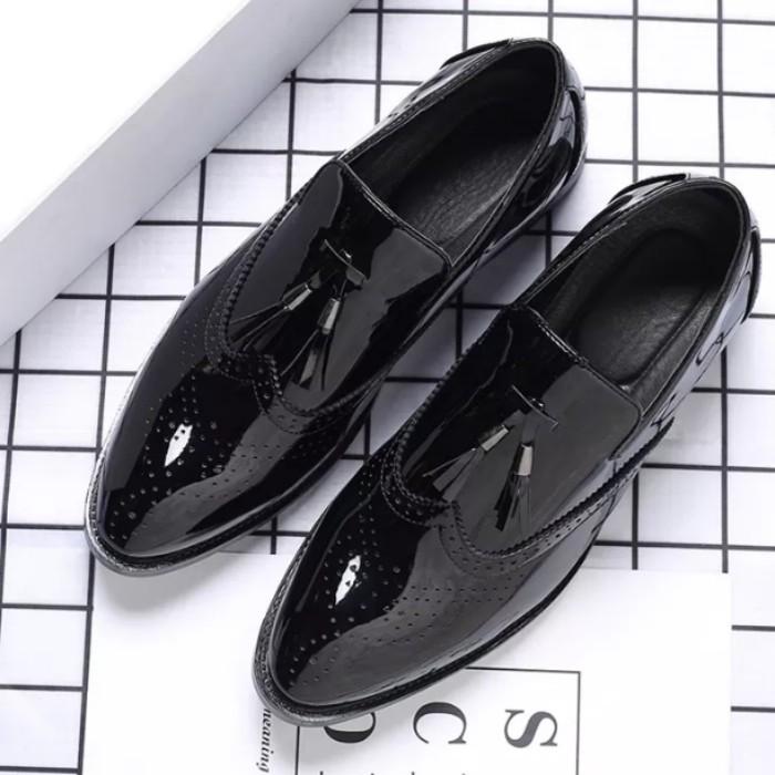 Men's black formal loafers shop