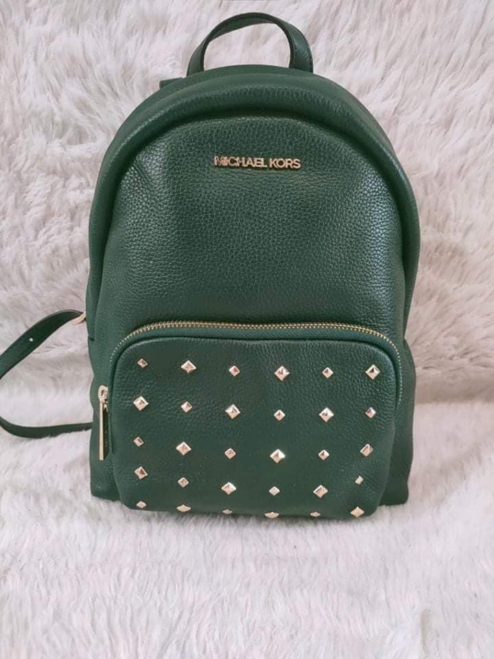 MK ERIN MEDIUM BACKPACK IN RACING GREEN, Women's Fashion, Bags