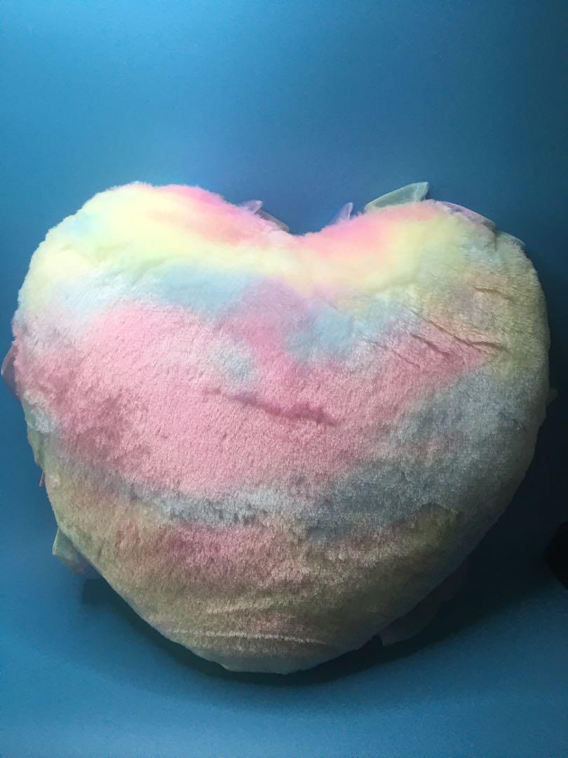 My Melody Heart shape rainbow pillow (Category: Bedding & Towels) located in Mandaluyong City. Submitted by graceyjars (Listing ID 1159117961, Image 2). Description: Sanrio Smiles My Melody Approx H 39 cm W 9cm Bought from Japan.