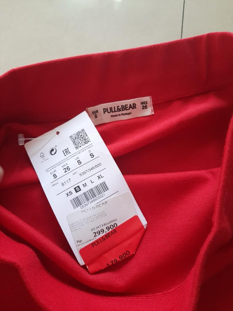 NEW masih ada tag! Rok Pull&Bear merah size S