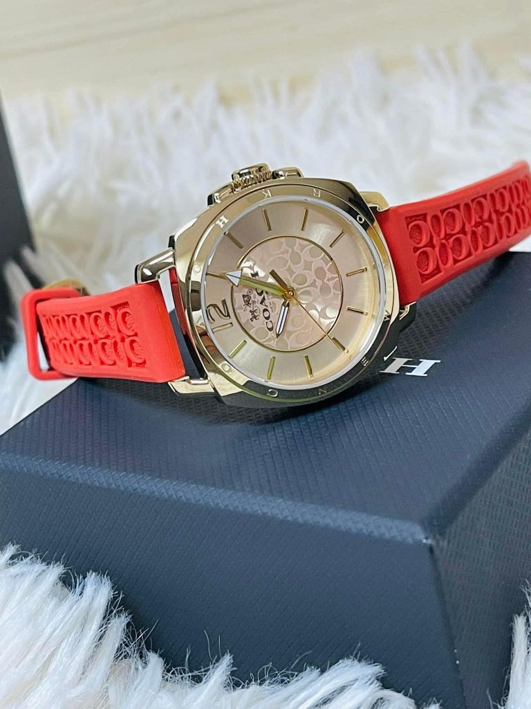 Coach watch cheap rubber strap