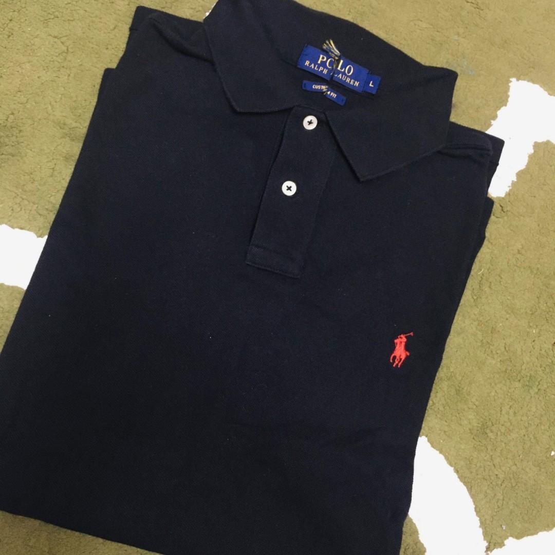 LONG SLEEVE POLO RALPH LAUREN COLLAR SHIRT BLACK, Men's Fashion, Tops &  Sets, Tshirts & Polo Shirts on Carousell