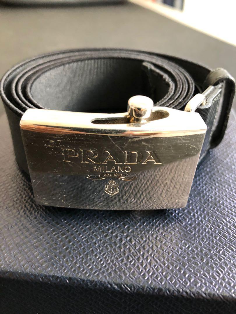 Prada Men's Elastic Black Belt, Men's Fashion, Watches & Accessories, Belts  on Carousell