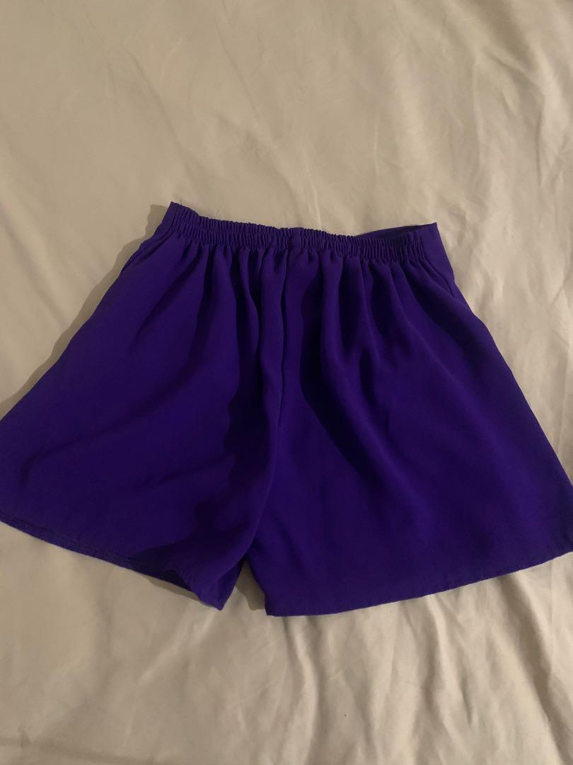 Purple Shorts, Women's Fashion, Bottoms, Shorts on Carousell