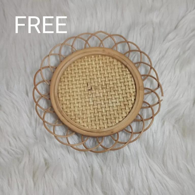 Rattan coaster (Category: Beverages) located in Taguig. Submitted by Rare_findsmnl (Listing ID 1159058346, Image 1). Description: Free item .