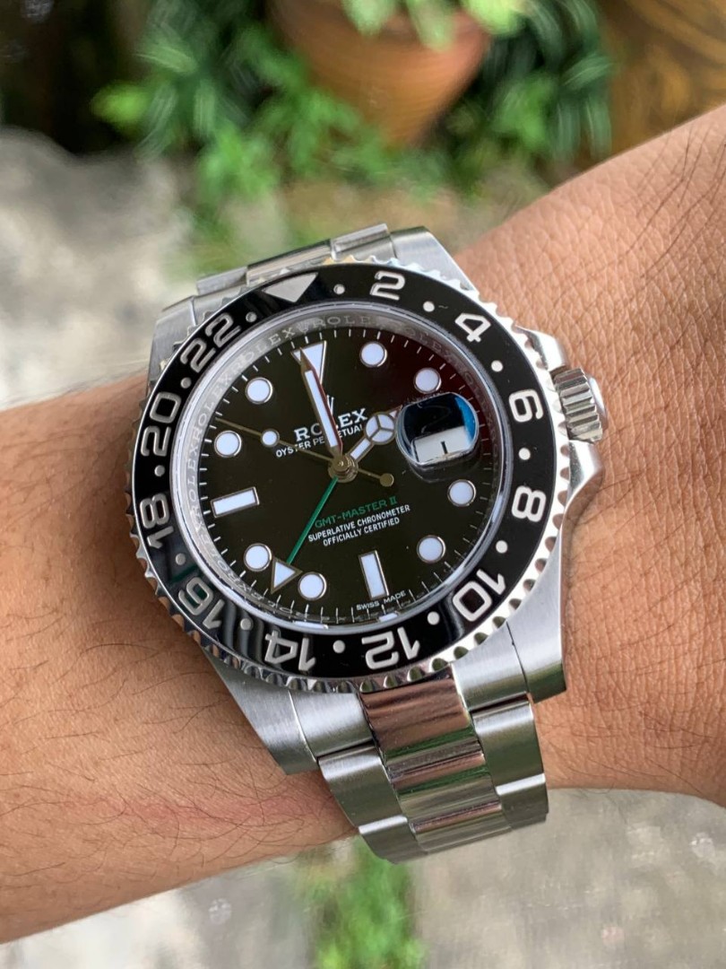 ROLEX GMT MASTER II 2017 FULL SET 116710LN 绿针, Men's Fashion, Watches \u0026  Accessories, Watches on Carousell