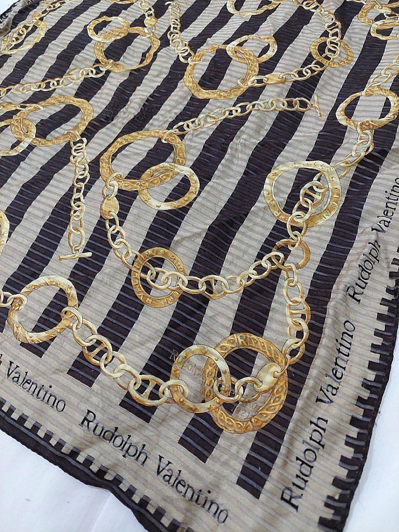 RUDOLPH VALENTINO PARIS AUTHENTIC TAG VINTAGE SCARF BANDANA SUTRA