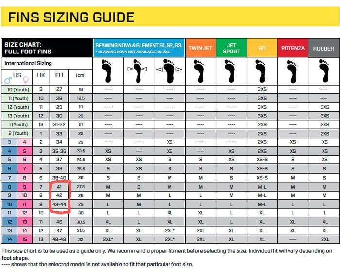 Scubapro Go Fins Size Chart atelieryuwa.ciao.jp