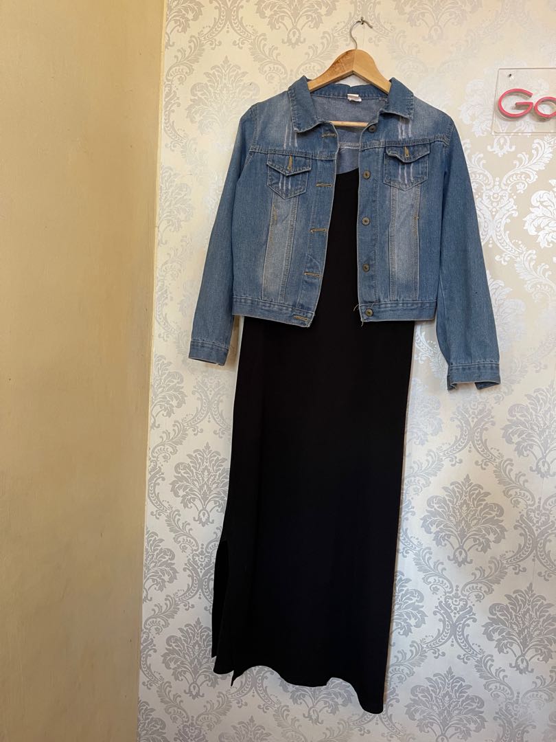Dress dan jaket jeans shop