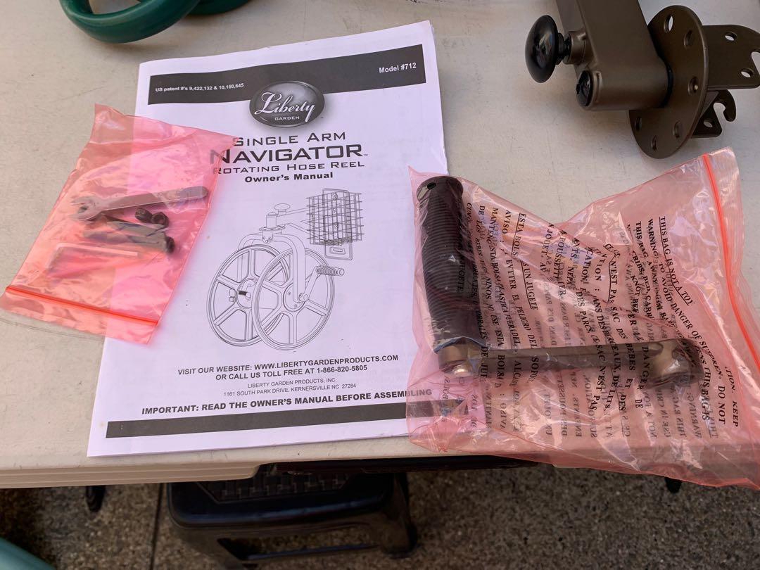 Single Arm Navigator Rotating Hose Reel, Furniture & Home Living