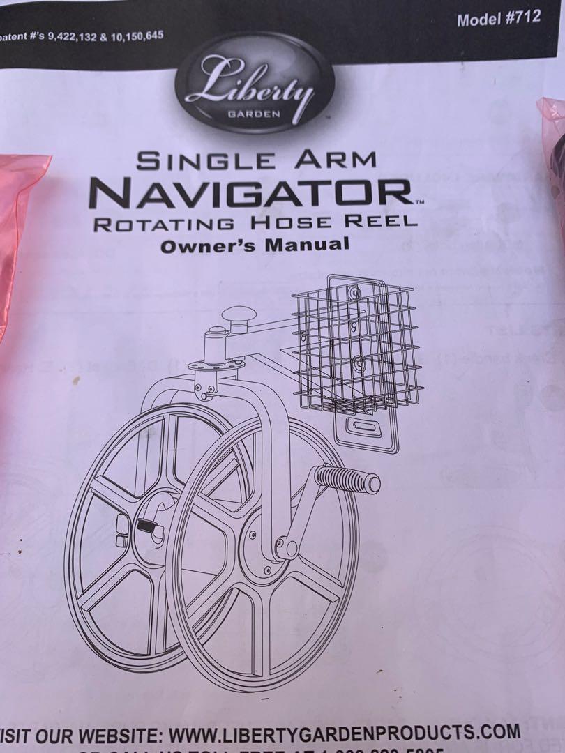 Single Arm Navigator Rotating Hose Reel, Furniture & Home Living