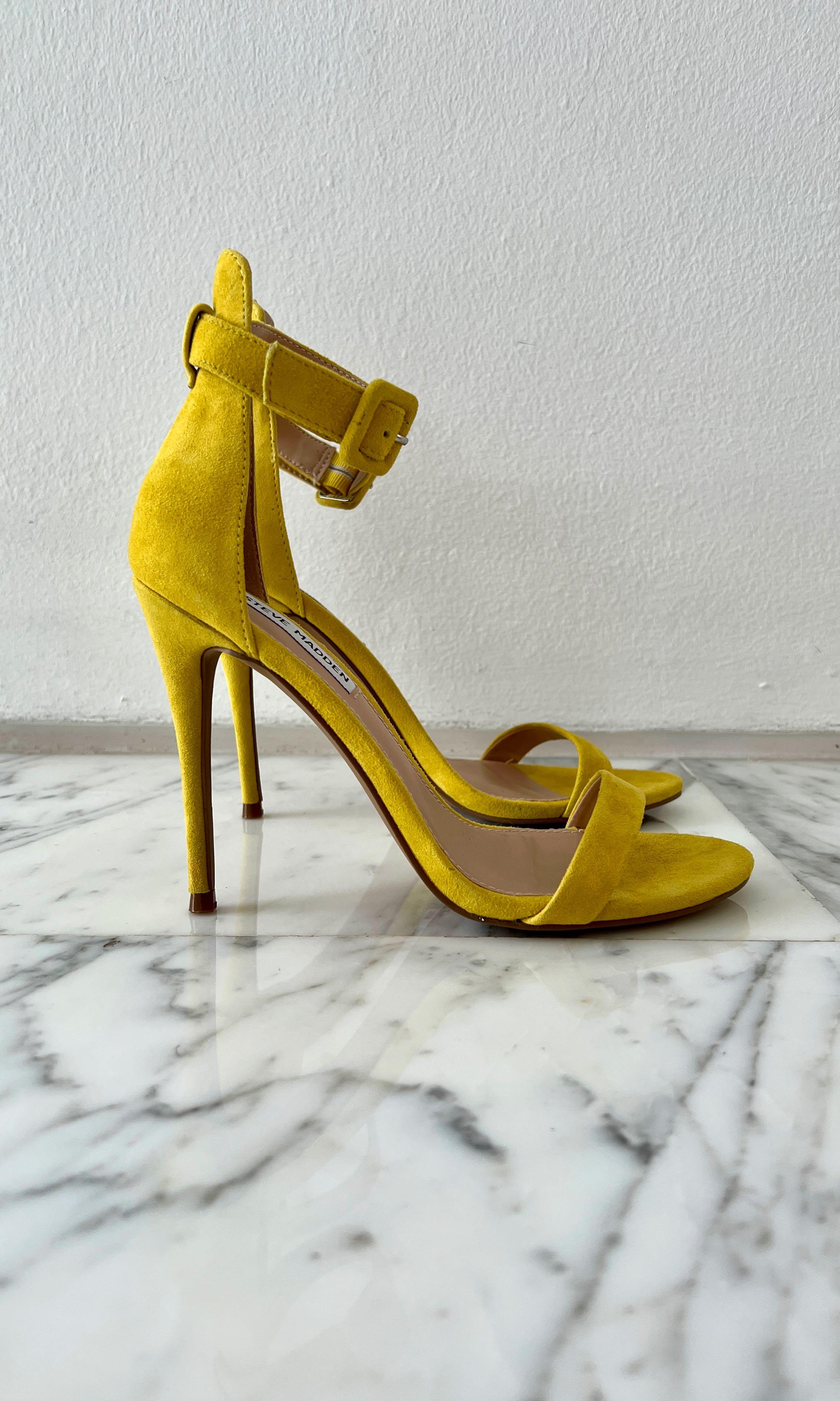 Steve madden mustard heels on sale
