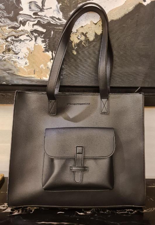 Burberry - Large Bonded Leather Portrait Tote Bag