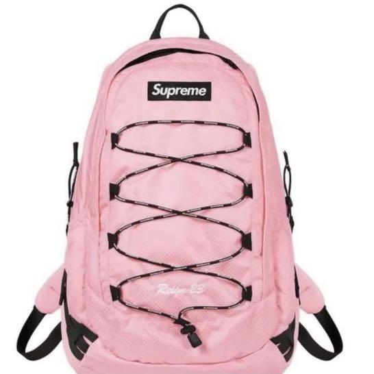 Supreme backpack pink SS 22 New York week 1, Men's Fashion, Tops 