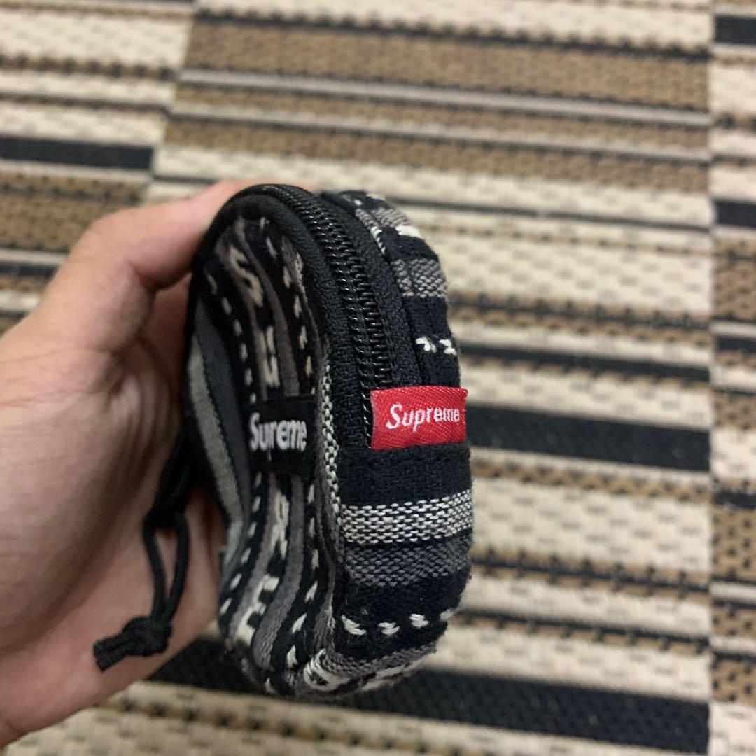 Supreme Woven Stripe Coin Pouch Men s Fashion Watches Accessories Wallets Card Holders on Carousell