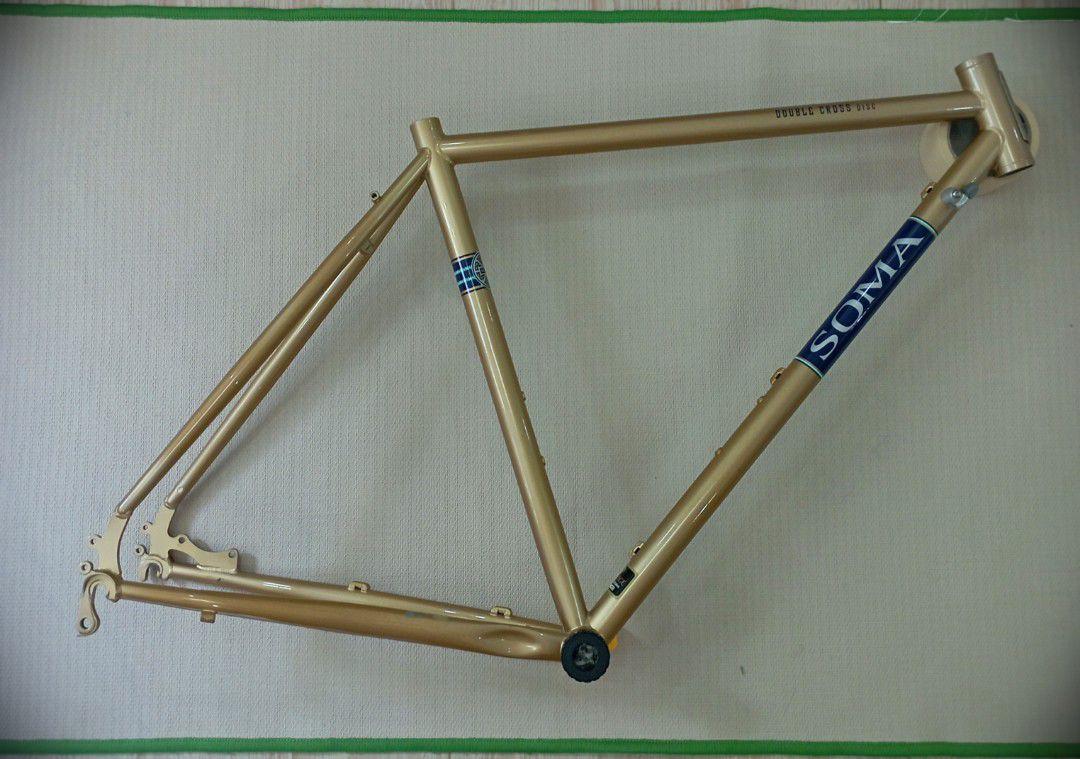 Tange Prestige heat treated 4130 CrMo steel frame SOMA frame fork CX gravel bike packing basket bike
