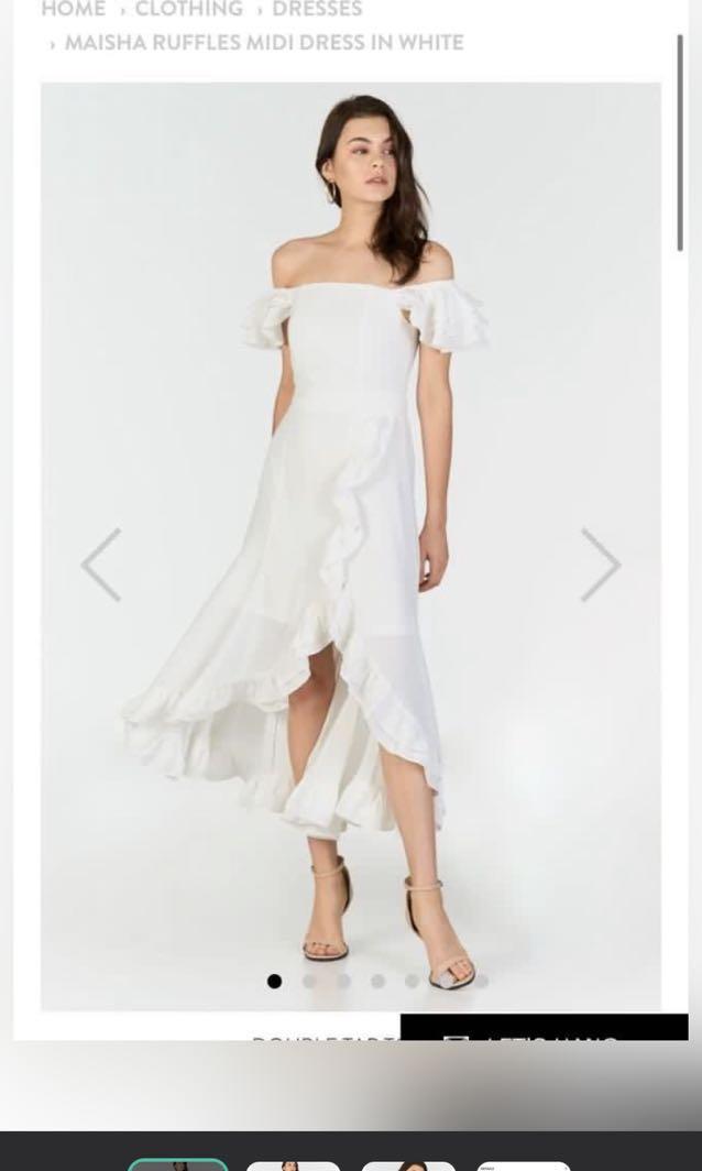 White ruffle dress