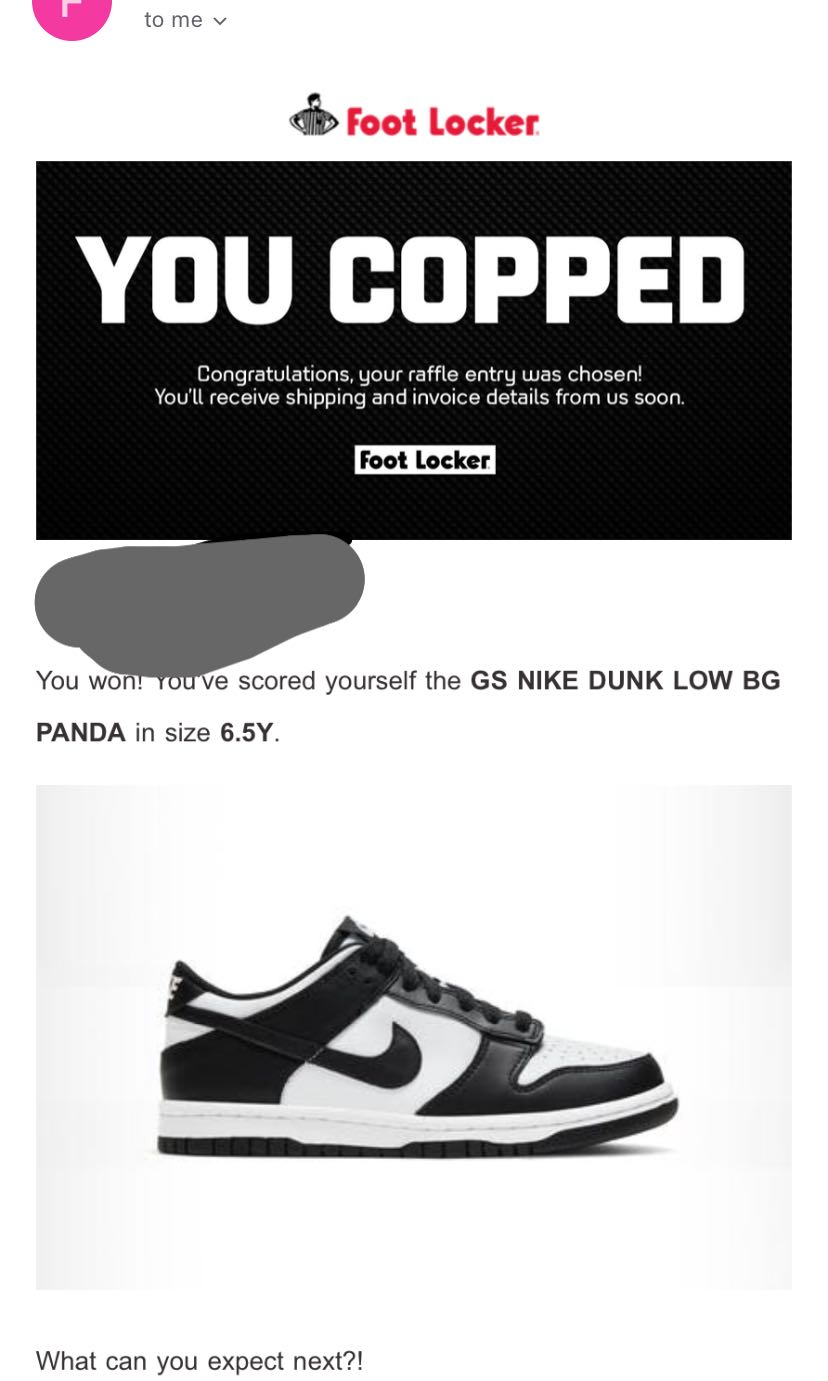 panda dunks foot locker