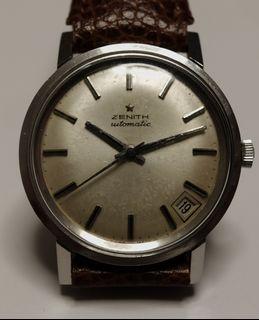 經典 70s Zenith 真力時 自動機械錶Vintage有日曆 not omega IWC ROLEX TUDOR 古董錶 自動上鍊