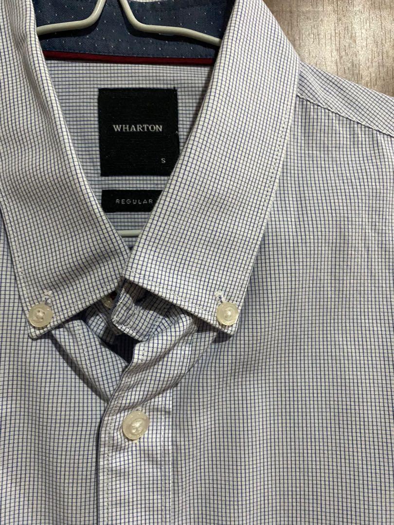 Wharton Office Shirt for Men (Category: Formal Shirts) located in Las Pinas. Submitted by atorn (Listing ID 1159185208, Image 2). Description: Wharton Formal or Office Shirt for Men Size: small but fits medium Condition: 9/10 Will iron prior turn over to buyer. Can provide measurements. Shipping fee care of buyer Shipping Options: GoGoExpress, J&T Delivery and LBC Express. Same-day shipping: Lalamove or Grab Express.