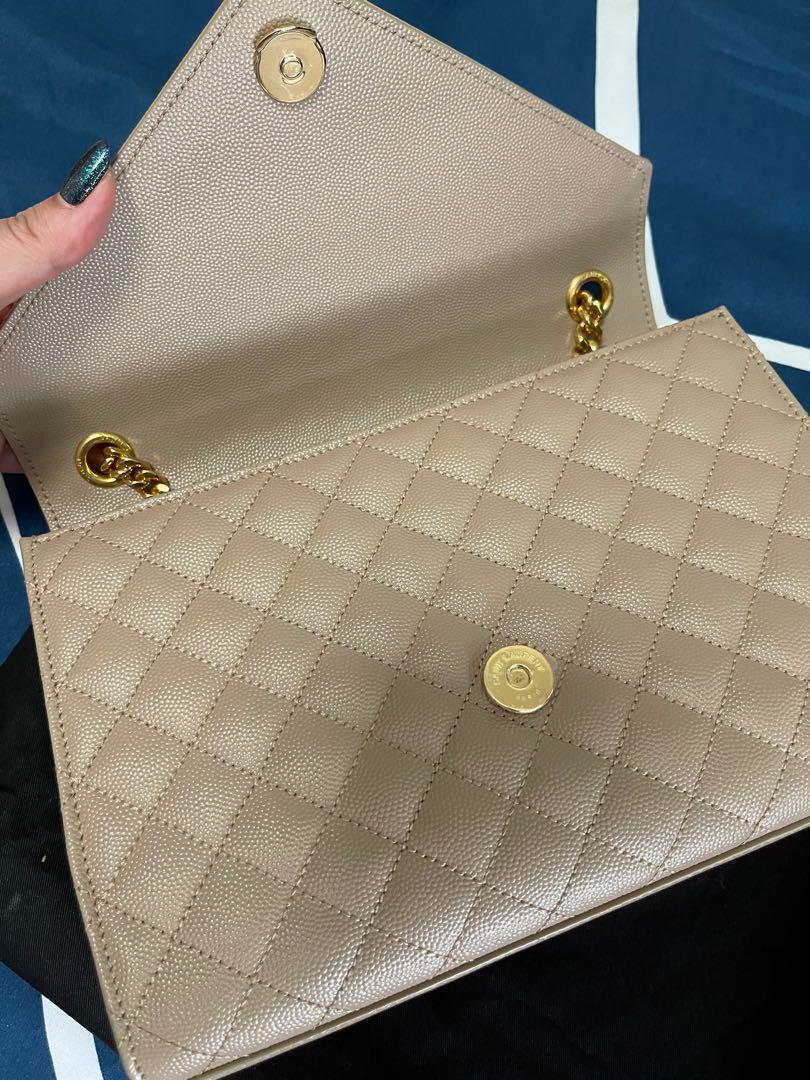 Saint Laurent YSL small envelope bag dark beige – Lady Clara's Collection