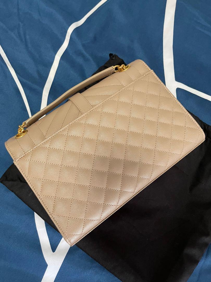 Saint Laurent YSL small envelope bag dark beige – Lady Clara's Collection