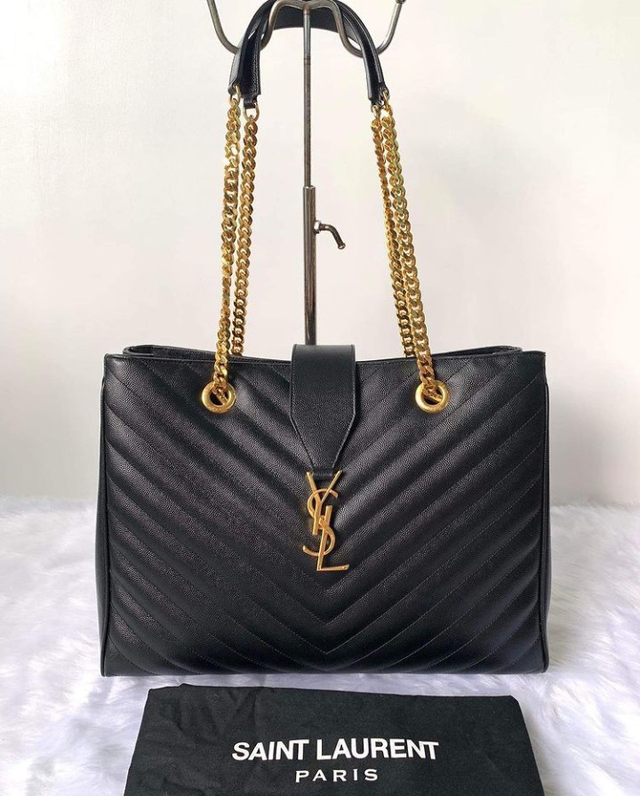 ysl chevron tote