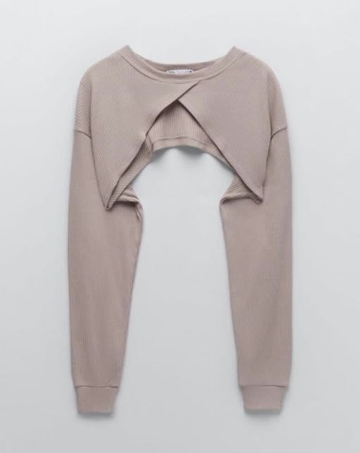 Zara Ribbed Arm Warmer, Women's Fashion, Activewear on Carousell