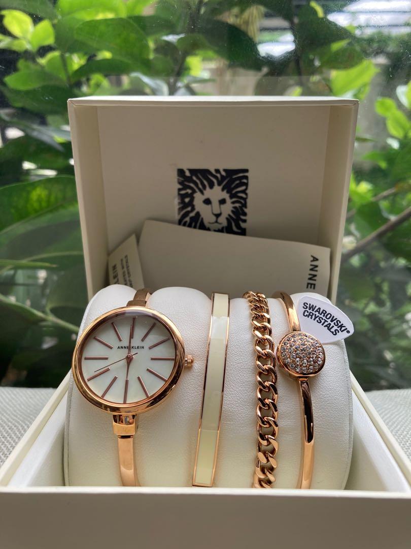 Anne klein swarovski outlet crystal bracelet watch