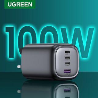 Ugreen 100w GAN Charger 4 port USB C Multiport Charger - 4-Port USB Fast Charger Power Adapter