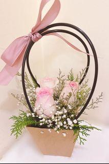 3 pink roses Mother Day