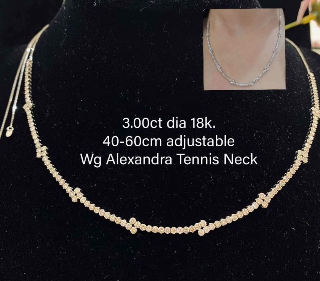 3cts Alexandra Tennis Necklace, Women's 