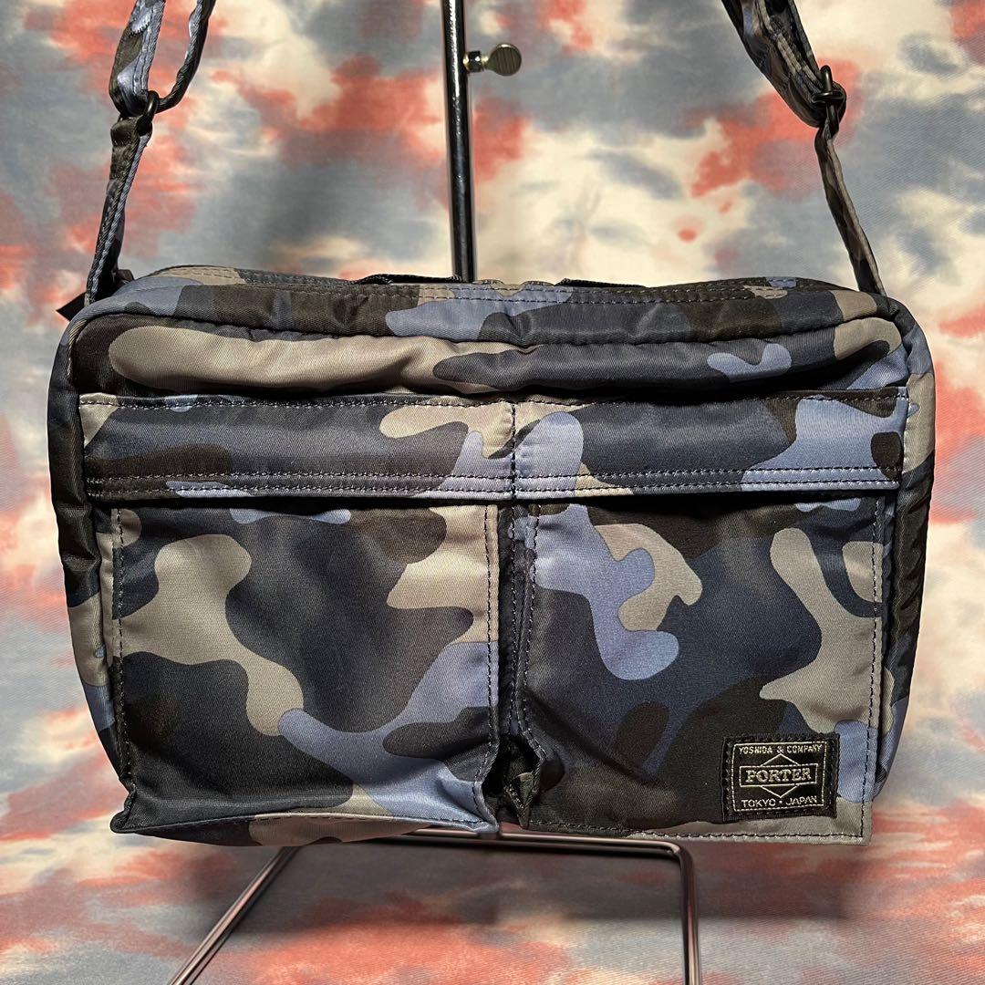 90 New Head Porter Jungle Tanker Shoulder Bag S Blue Camo 藍色迷彩尼龍細斜揹袋 男裝 袋 小袋 Carousell
