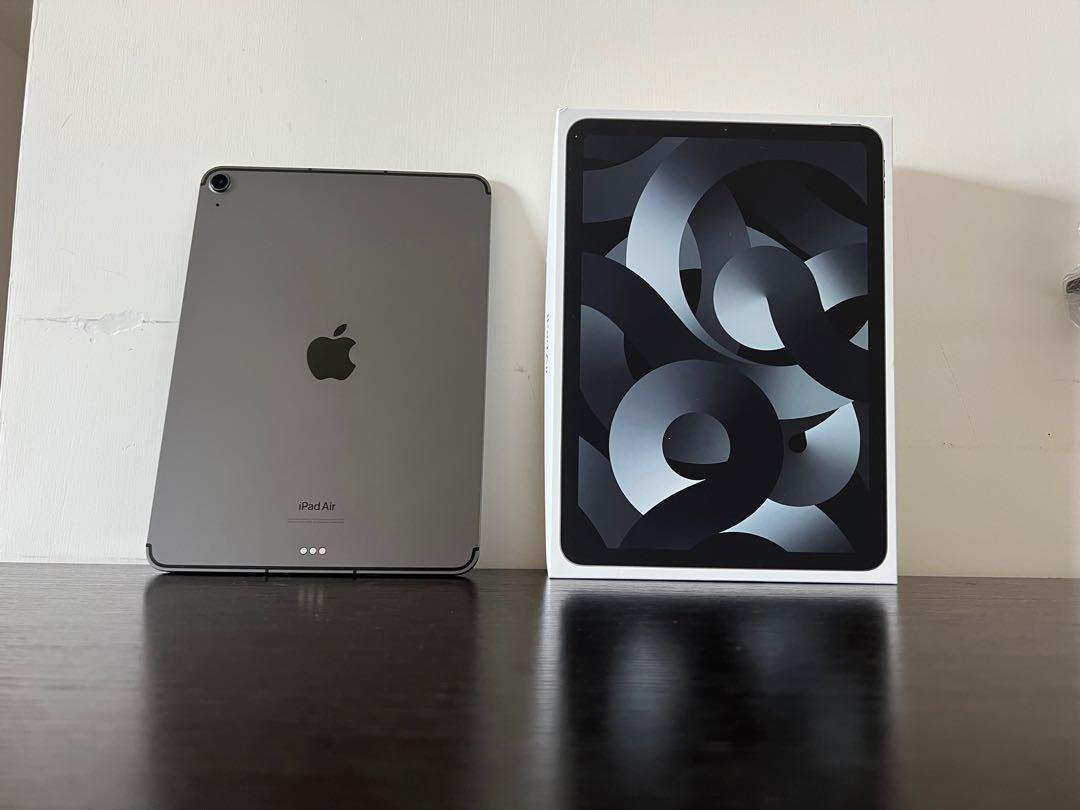 99.9% 新iPad Air 5代256GB Wifi + 5G 太空灰, 手提電話, 平板電腦 