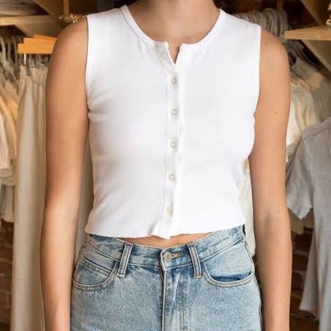 BRANDY MELVILLE WHITE BUTTON UP
